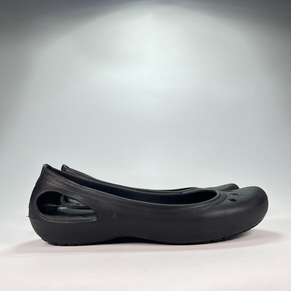 Crocs Kadee Ballet Flats Black Lightweight Comfort Slip On Shoes Women’s Size 10 - Picture 1 of 9